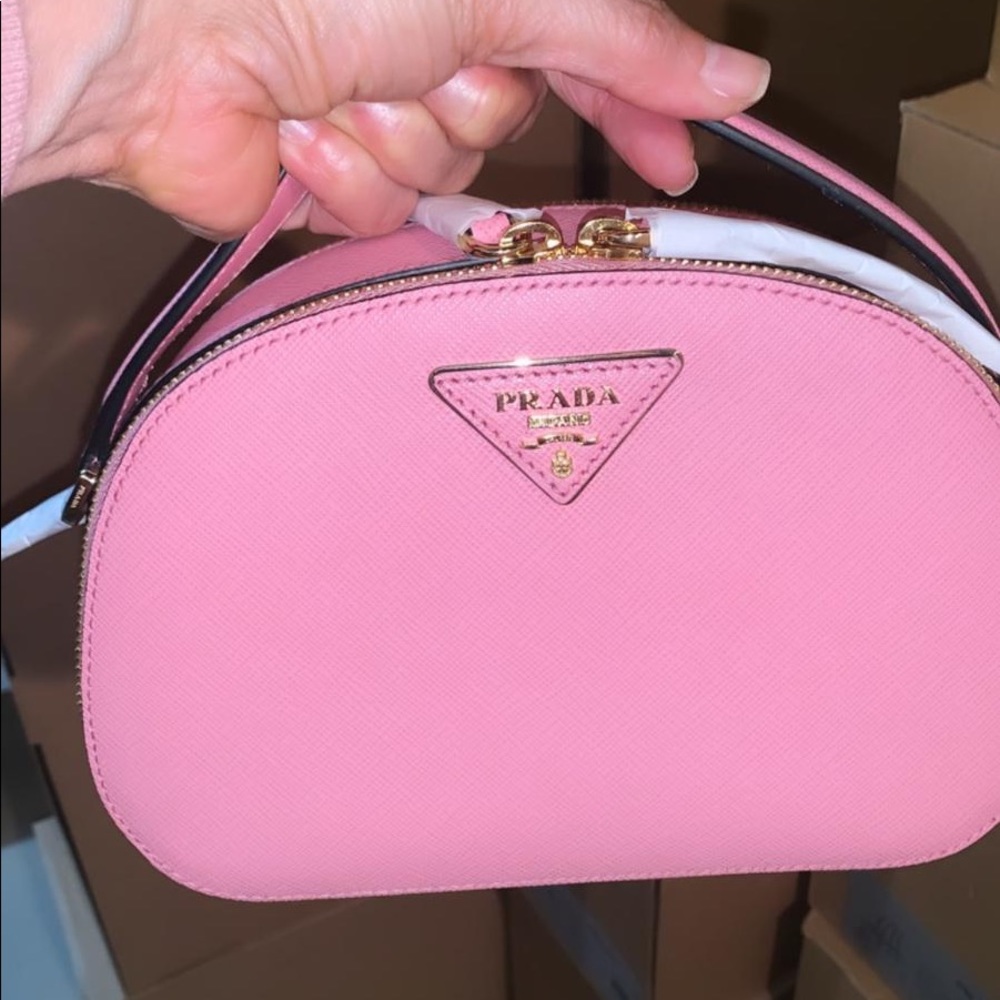 prada odette saffiano leather bag women